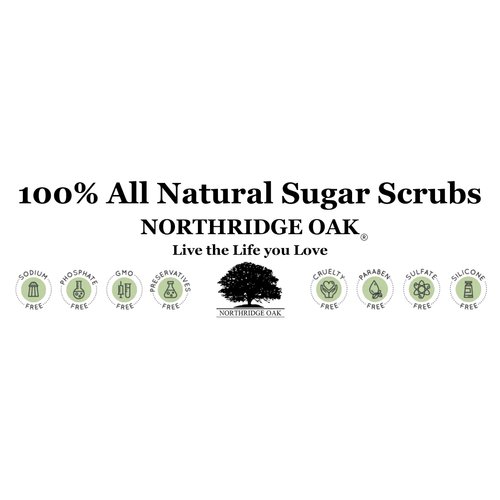 Northridge Oak - Lavender Sugar Scrub - 3 Pack Lavender Body Scrub - Made with 100% Pure Lavender Essential Oil - Exfoliating & Hydrating
