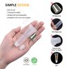 AMORIX 50PCS Matte Silver Lip Gloss Tubes 10ml Empty Lip Gloss Containers Lip Balm Tubes Refillable Cosmetic Squeeze Tubes for Lip Gloss Base Glitter with 2 x Syringes + 28pcs Tag Labels Stickers