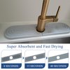 Kitchen Faucet Absorbent Mat - Instant Dry, Non Slip, Prevents Moisture Buildup, Diatomaceous Earth Splash Guard for Kitchen Sink Bathroom Counter[Light Grey, 17.7*3.9inch]