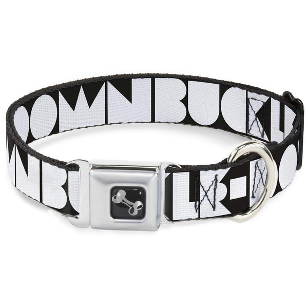 Dog Collar Seatbelt Buckle Buckle Down Shapes Black White 9 to 15 Inches 1.0 Inch Wide