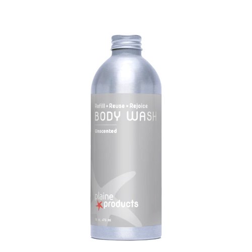 Plaine Products Refillable Unscented Body Wash, 16 oz (Refill (without pump))