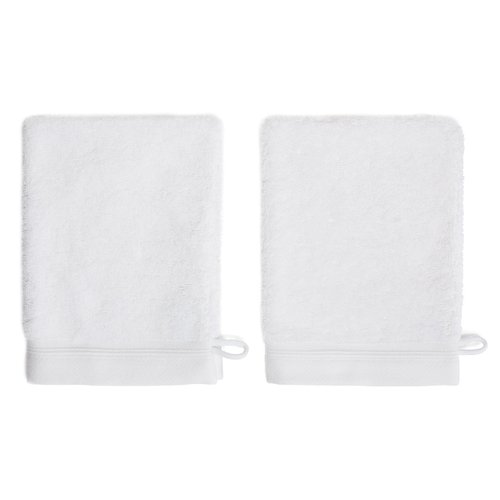 France Luxe Body French-Style Bath Mitt 2-Pack - White/White