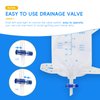 5pcs Catheter Leg Bags for Man,Urine Leg Bag with 500 Ml Volume,2 Adjustable Elastic Bands,Anti-Reflux Valve,No Leaks,Easy to Empty,Fits Tube Well,Drain Valve Can Be Operated with One Hand
