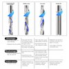 Carbide End Mills Up & Down Cut 1/8 Inch Shank,CNC Spiral Router Bits(3.175x22mm) Compression Bit 2 Flutes Milling Cutter for Engraving Milling 3D sculpturing Roughing Composite Multilayer Pack of 5
