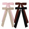 Bow Hair Clip for Women Skinny Bow Hair Slide Barrette Wavy Edge Hair Bow Long Tail Ribbon Tassel Hair Bow Clips Simple Hair Ribbons Accessories Pack of 4