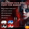Halloween Clown Makeup Kit: Red White Black Blue Joker Face Body Paint Kit - Pro Oil Based Halloween Face Body Paint for Adults Kids - Clown Movie Cosplay SFX Halloween Makeup Painting Set