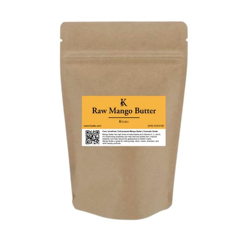Organic 100% Pure Mango Butter, Raw, Organic, & Unrefined, Chemical-Free, Natural Skin Moisturizer, Great for DIY Body Butters, Soaps, & Lotions (2 lb)