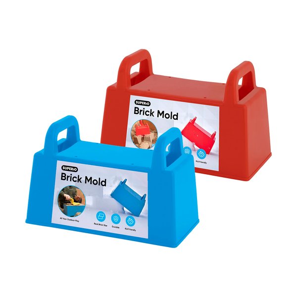 Superio Snow Brick Maker Snow Sand Beach Toys for Kids and Adults Igloo Snow Block Form for Building Snow Forts or Sandbox Play Sand Toys Beach Essentials, Red/Blue