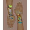 xo, Fetti Space + Planets Glow in Dark Temporary Tattoos for Kids - 50 pcs | Alien Birthday Party Supplies, Astronaut Favors + Rocket ship Decorations