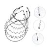 Beatifufu 6-Pack Simple Design Wavy Hair Hoop Headband - Stylish Metal Hair Accessories - Non-Slip Hairband for Men & Women - Perfect for Sports - Yoga - Workouts - Hair Clips Included - Elegant