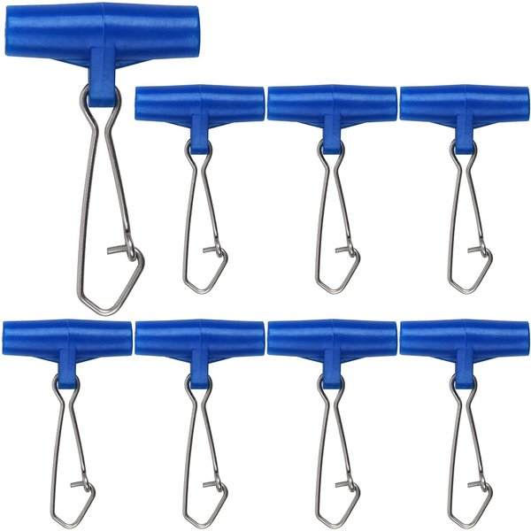 Fishing Line Sinker Slide with Duo Lock Snap Fishing Sinker Slides with Hooked Snap High Strength Sinker Slider Stainless Steel Swivel Snap for Catfish Rig Striper Surf Fishing Rig Weights