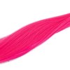 SWACC 12 Pcs Straight One Color Party Highlights Clip on in Hair Extensions Colored Hair Streak Synthetic Hairpieces (Neon Pink)