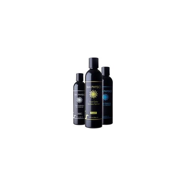 Tan Physics Pre-Tan Exfoliator, True Color Sunless Tanner, & Ultra-Hydrating Tan Extender Bundle