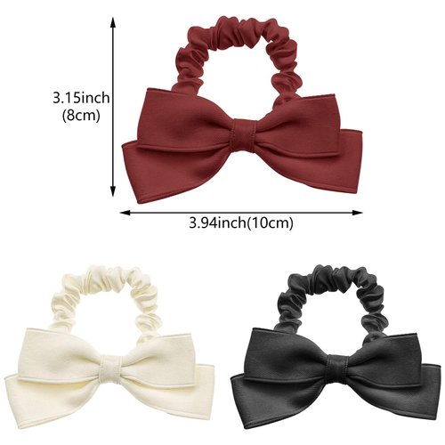 9 Pcs Bow Elastic Hair Ties Bowknot Ponytail Holder Hair Scrunchies Cute Bridal Bow Hair Bands Hair Ropes Hair Styling Accessories for Thick Thin Women Girls