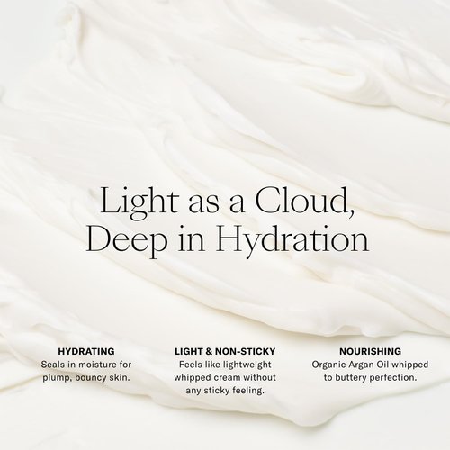 Josie Maran Whipped Argan Oil Body Butter - Immediate, Lightweight, and Long-Lasting Nourishment to Soften and Hydrate Skin (240ml/8.0oz, Unscented)