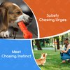 Nobleza Dog Chew Toy, Durable Treat Dispensing Dog Chew Toys, Safe Natural Rubber Dog Bone Toy for Teething and Teeth Cleaning of Small and Medium Breeds, 6 * 2.1 * 1.3 in, Orange