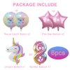 DUILE Unicorn Balloons Unicorn Birthday Party Decorations for Girls Foil Balloons Set Macaron and Rainbow Balloon Wedding Baby Shower Party Supplies (8)