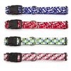 Casual Canine Nylon Pooch Patterns Dog Collar, Fits Necks 6" to 10", Pink Argyle