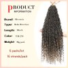 Long New Goddess Locs Crochet Hair 30inch Ombre Blonde River Locs Crochet Hair Curly Faux Locs Wavy Crochet Hair with Curly in Middle and Ends Synthetic Hair Extensions (30" 6 Packs #T27)