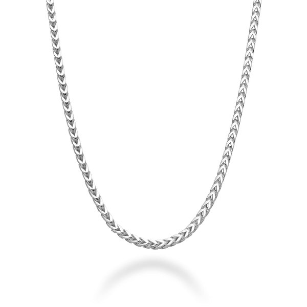 Miabella Italian Solid 925 Sterling Silver 2mm Franco Square Box Link Chain Necklace for Men Women Made in Italy (Length 18 Inches (Small))