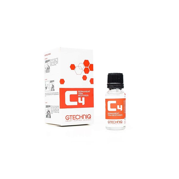 Gtechniq - C4 Permanent Trim Restorer - Restores Faded Trim to New Condition; Exceptionally Thin Optically Clear Film, Protective Durable Coating for Up to 2 Years (15 milliliters)
