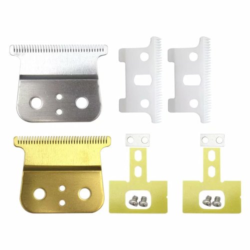 2 x Trimmer Replacement Blades 2 x Sets of Accessories (Screws, Sliders and gaskets)