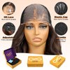 KOME Natural Brown 5×5 Synthetic Lace Front Wig,Body Wave Pre Plucked Ready to Wear Wigs,HD Glueless Lace Front Wigs for Women,Shoulder Length Fiber & Remy Human Hair Blend,Daily Use Hair Wig 22inch