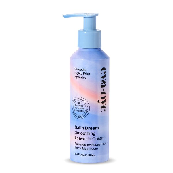 Eva NYC Satin Dream Smoothing Leave-In Hair Cream, Hair Care for Thick Hair Types, Daily Leave In Conditioner to Soften Hair, GMO-Free Anti Frizz Hair Products, 5.4 fl oz