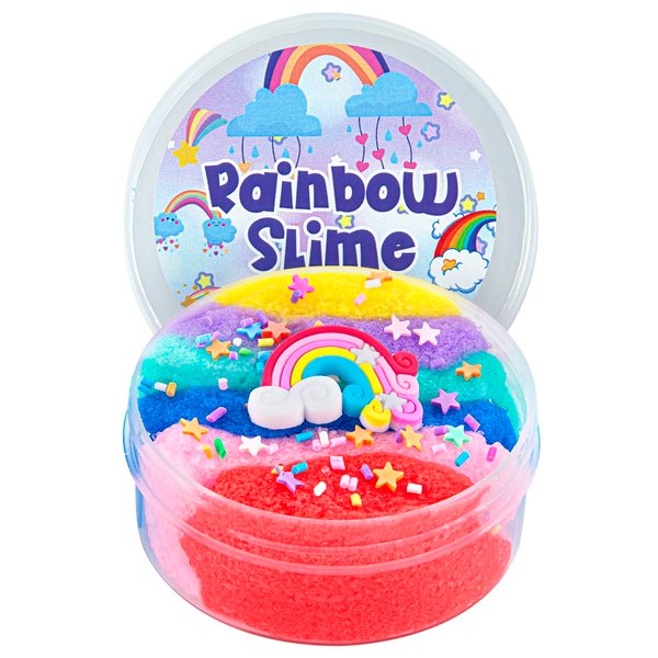 Okaybee Rainbow Cloud Slime, Super Soft and Non-Sticky Premade Slime, Slime Party Favors for Girls and Boys Ages 8-12, Slime Sensory Toys, Holiday Birthday Hallowmas Gift for Kids