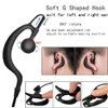 Lsgoodcare 2-Pin Advanced G Shape Police Earpiece Headset PTT with Mic Compatible with Motorola 2 Way Radio CP040 CP200 XTNi DTR VL50 Walkie Talkie Earphone -Pack of 10