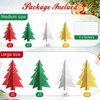 Weekgrat 8 Pcs Christmas Trees Table Decoration 3D Glitter Cardboard Christmas Tree Table Centerpieces for Home Indoor Xmas Winter Holiday Party Supplies Tiered Tray Decor