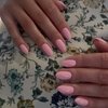 KQueenest Baby Pink Press On Nails Short Oval,Natural Round Fake Nails,Short Almond Nails Glue on,Thick Acrylic Nails Press Ons,One Color Gel Stick On Nails Set For Tiny Average Wide Nail Beds