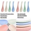 Wheat Straw Spoons Unbreakable Dinner Spoons Reusable Asian Soup Spoons Portable Lightweight Cereal Spoons 6 Inches Colourful Unbreakable Meal Spoon for Kid and Adult, Microwave Dishwasher Safe