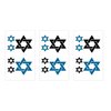 Star of David Israel Judaism Jewish Waterproof Water Resistant Fake Body Art Set Temporary Tattoo Stickers (3 PCS/SET)