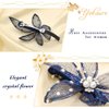Yokawe Flower Hair Barrettes Bridal Wedding Hairpin Copper Wire Flower Pearl Hair Clips Prom Daily Hair Accessories for Women