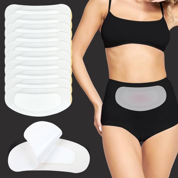 Pedobi 10 Pcs Castor Oil Pack Wrap, Castor Oil Packs for Uterus Warmer, Highly Absorbent Self-Adhesive Castor Oil Wrap Organic Cotton, No Wash, Easy to Use, Anti-Seepage(Oil Not Included)