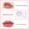 YMH BEAUTE Lip Glow Oil Clear Lip Gloss, Hydrating Non-Sticky Lightweight Lip Oil with Vitamin E Jojoba Oil Skincare, Cruelty-free, Paraben-free, Mineral-Oil free