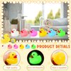 Chitidr Glow in The Dark Rubber Ducks 2.2'' Luminous Mini Rubber Duck Fluorescent Tiny Ducks Light up Floating Squeaky Bathtub Toys for Baby Showers Summer Beach Pool Party Games(50 Pcs, Colorful)