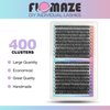 FLOMAZE Lash Clusters 50D+60D Thick Eyelash Clusters C Curl Wispy Individual Lashes 10-18mm Cluster Eyelash Extensions 400pcs False Mink Eyelashes DIY Flat Lash Extension (50D+60D)…
