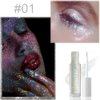 CHARMFORYOU Liquid Glitter Eyeshadow Gel Holographic & Silver Glitter Eye Shadow Makeup Set 2 pcs Shimmer Liquid Eyeshadow Waterproof Long Lasting Shiny Body Glitter Shadow for Women Girls(#01#03)