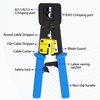 EZYUMM RJ45 Crimp Tool, Professional Ethernet Crimper, Ethernet Crimping Tool Kit With 20PCS RJ45 Cat6 Pass Through Connectors