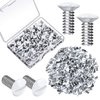Hotop 120 Pcs Wall Switch Plate Screws 5/16 Inch Long 6-32 Thread Switch Cover Metal Panels Screws Oval Head Replacement Socket Screws Milling Slot Screws for Wall Light Switch Panels