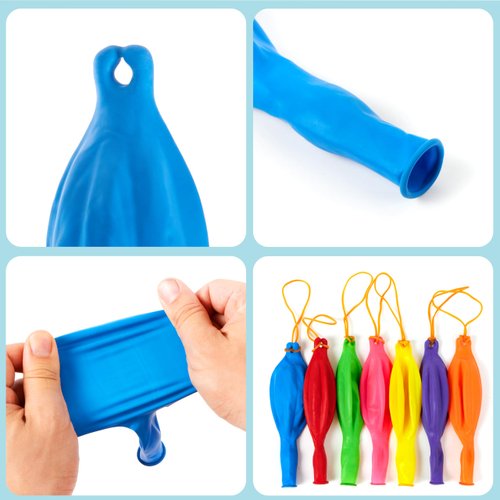 JOYIN 96 Pcs Punch Balloons, Party Favors for Kids 8-12, Punching Balloons Assorted Colors with Rubber Band Handle for Birthday, Goodie Bags Stuffers