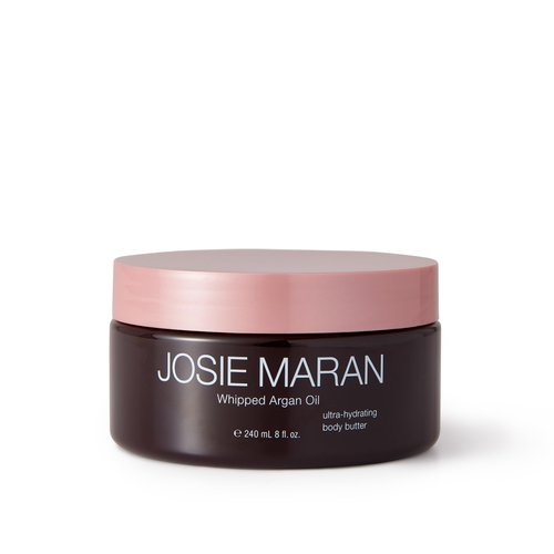 Josie Maran Whipped Argan Oil Body Butter - Immediate, Lightweight, and Long-Lasting Nourishment to Soften and Hydrate Skin (240ml/8.0oz, Unscented)