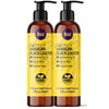 IQ Natural Jamaican Black Castor Oil for Hair Growth and Skin Conditioning, 100% Pure Cold Pressed, Scalp, Nail and Hair Oil - (2 PACK Unscented) (8oz)