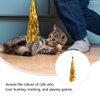 LUOZZY 16 Pcs Cat Teaser Wand Metallic Foil Tassel Cat Wand Toy Replacement with Bell Interactive Catcher Teaser for Pet, Random Color