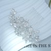 Crystal Wedding Flower Hair Comb Silver Bridal Side Hair Combs Rhinestone Leaf Headpiece Handmade Diamond Hairpiece Bride Hair Accessories for Women (Silver)