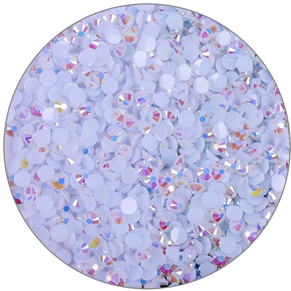 3000 Pieces SS12 3mm Flatback Rhinestones Clear Glasses Round Gems AB Crystals for Nail Art DIY Crafts Clothes Glitter Stones （White）