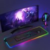 Gaming Headphone Stand PC Accessories - RGB Headset Stand with 2 USB Charger, Cool LED Headphone Holder PC Gaming Accessories Gift for Boys Men Gamers, Computer Game Hardware for Desk