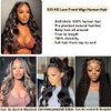 Tosiboy 5x5 Hd Lace Closure Wigs Human Hair Pre Cut Lace Glueless Wig Wear and Go Wigs Human Hair Pre Plucked 180 Density Body Wave Lace Front Wigs Human Hair Glueless for Women Natural Hairline